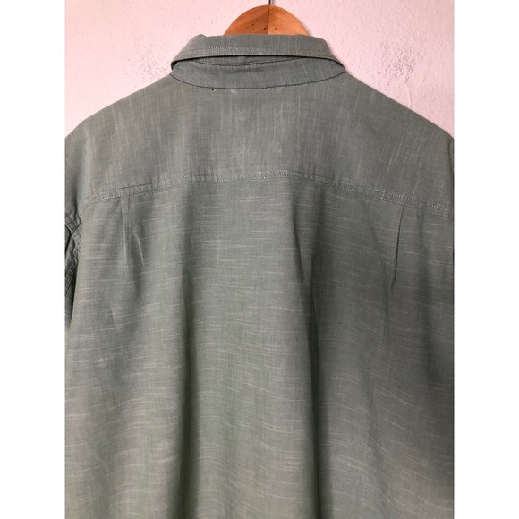 L.L.Bean Mens 100% Cotton XL Regular Fit Green Button Down Shirt Long Sleeve - Picture 16 of 16